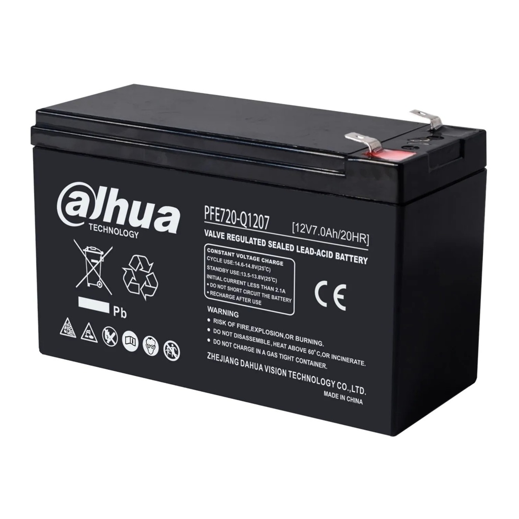 Batterie rechargeable au plomb 12 V / 7 Ah — Dahua PFE720-Q1207