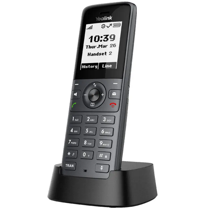 Combiné IP DECT professionnel, audio HD et autonomie 30 h – Yealink W71H
