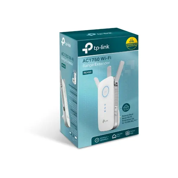 [TPL-RE450] Répéteur Wi-Fi 5 AC1750 bi-bande avec port Gigabit – TP-Link RE450