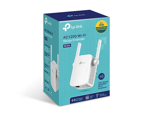 [TPL-RE305] Répéteur Wi-Fi 5 double bande AC1200 avec mode point d’accès – TP-Link RE305