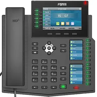[FAN-X6U-V2] Téléphone IP SIP Gigabit PoE 20 comptes à triple écran – Fanvil X6U-V2