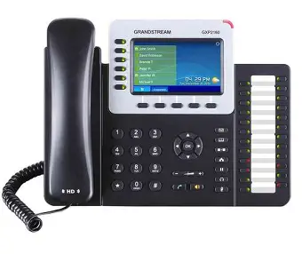[GRA-GXP2160] Téléphone IP SIP Gigabit PoE 6 comptes, Bluetooth et 24 touches BLF – Grandstream GXP2160