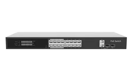 Uniarch NSW3000-17GT1GP1GC-POE-IN Switch 16 PoE + 1 Gigabit uplink, jusque 250m